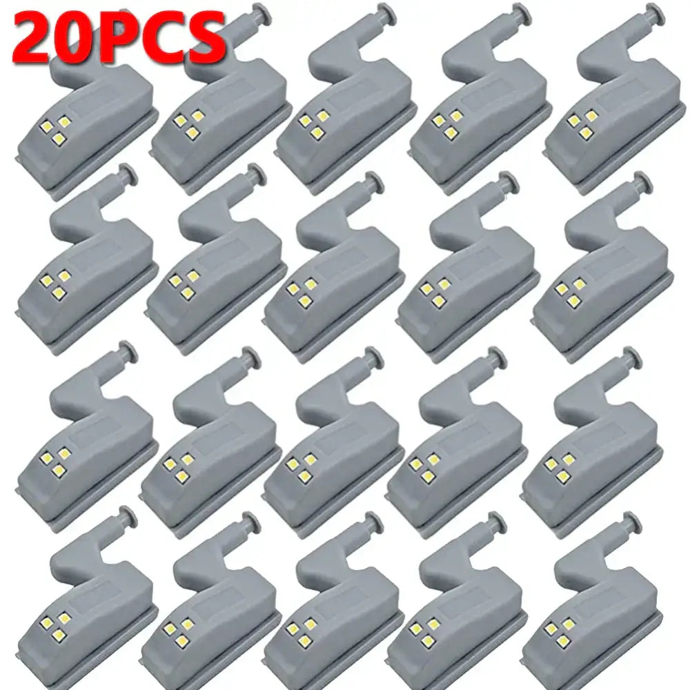 Gray plastic led hinge sensor lights kitchen cabinet wardrobe
