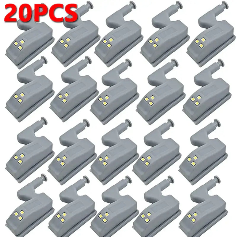 Gray plastic led hinge sensor lights kitchen cabinet wardrobe