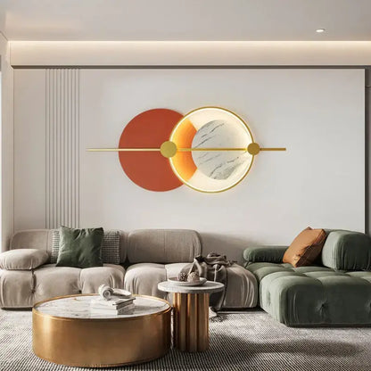 Modern gold and black marble led home wall lamp living room