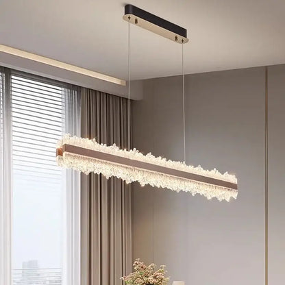 Modern copper and black led indoor chandelier bedroom crystal light