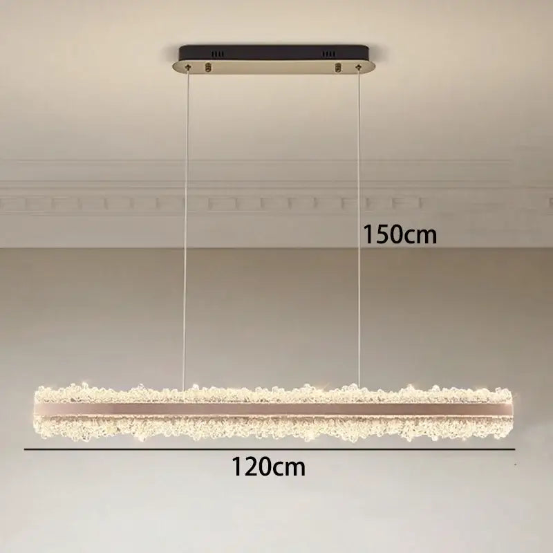 Modern copper and black led indoor chandelier bedroom crystal light