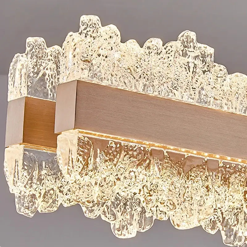 Modern copper and black led indoor chandelier bedroom crystal light