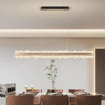 Modern copper and black led indoor chandelier bedroom crystal light