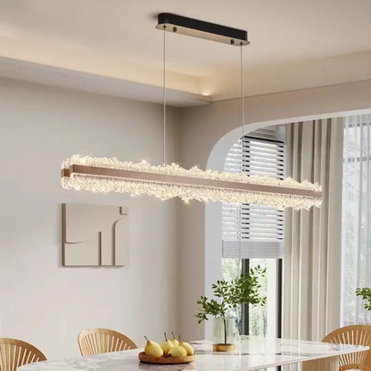 Modern copper and black led indoor chandelier bedroom crystal light