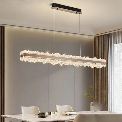 Modern copper and black led indoor chandelier bedroom crystal light