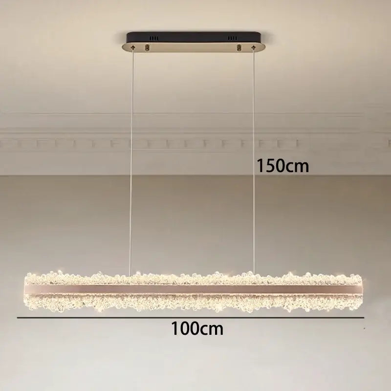 Modern copper and black led indoor chandelier bedroom crystal light