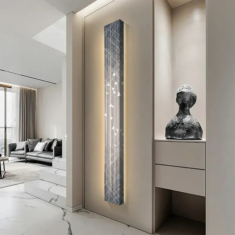 Abstract golden led indoor painting decoration for living room
