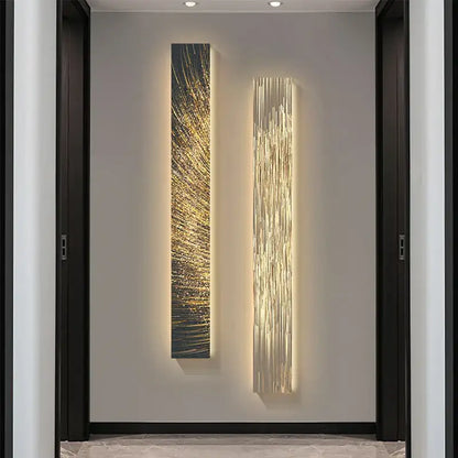 Abstract golden led indoor painting decoration for living room
