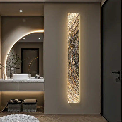 Abstract golden led indoor painting decoration for living room