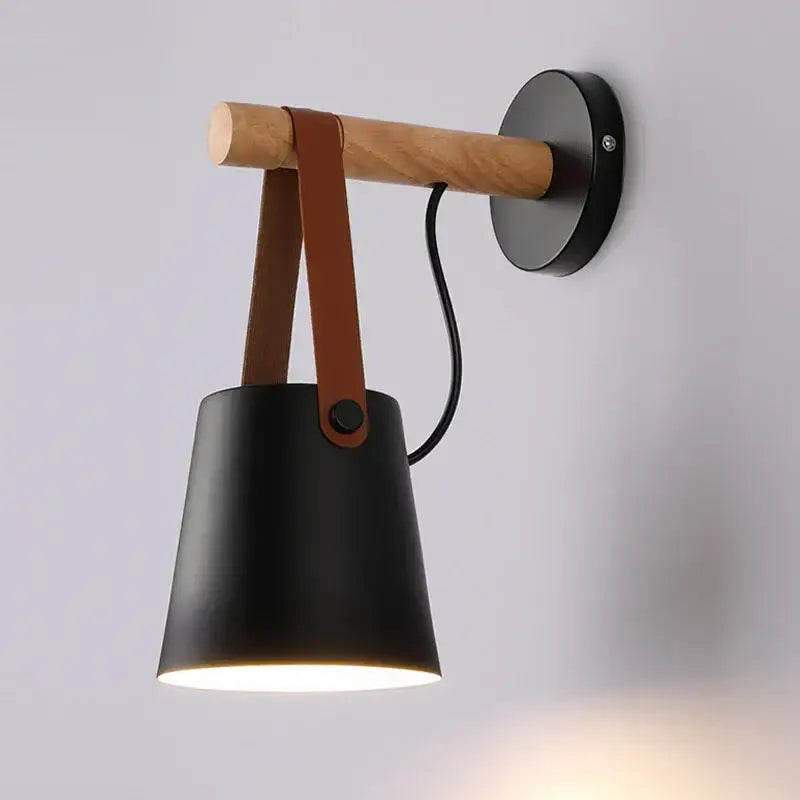 Minimalist gold circular led indoor wall lamp bedroom sconce