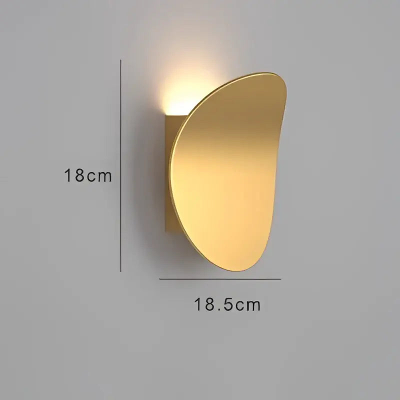 Minimalist gold circular led indoor wall lamp bedroom sconce