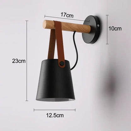 Minimalist gold circular led indoor wall lamp bedroom sconce