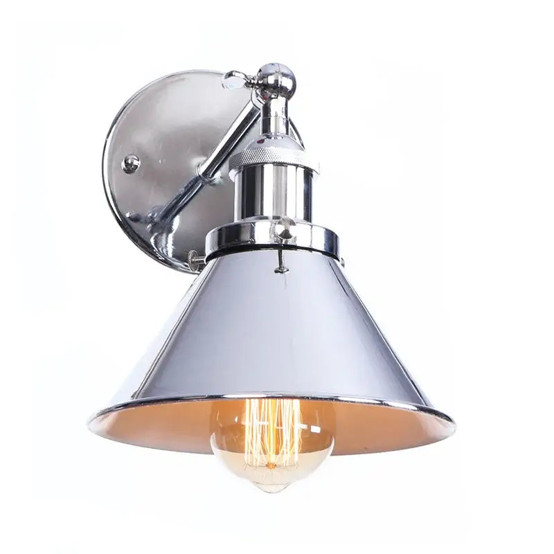Industrial chrome wall lamp led indoor wall light for bathroom
