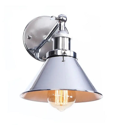 Industrial chrome wall lamp led indoor wall light for bathroom
