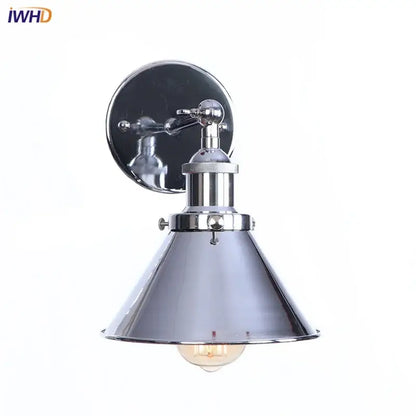 Industrial chrome wall lamp led indoor wall light for bathroom