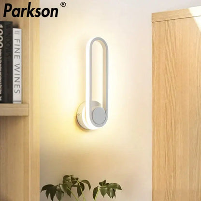 Modern minimalist white led indoor wall sconce bedroom light