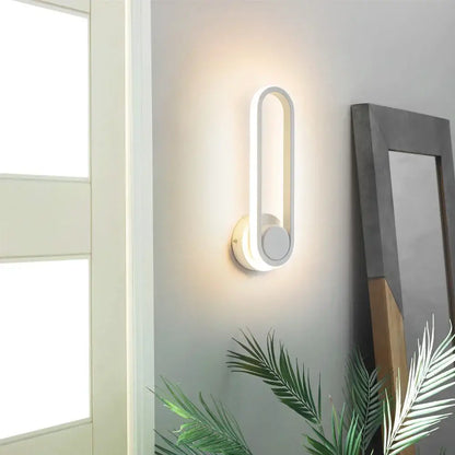 Modern minimalist white led indoor wall sconce bedroom light