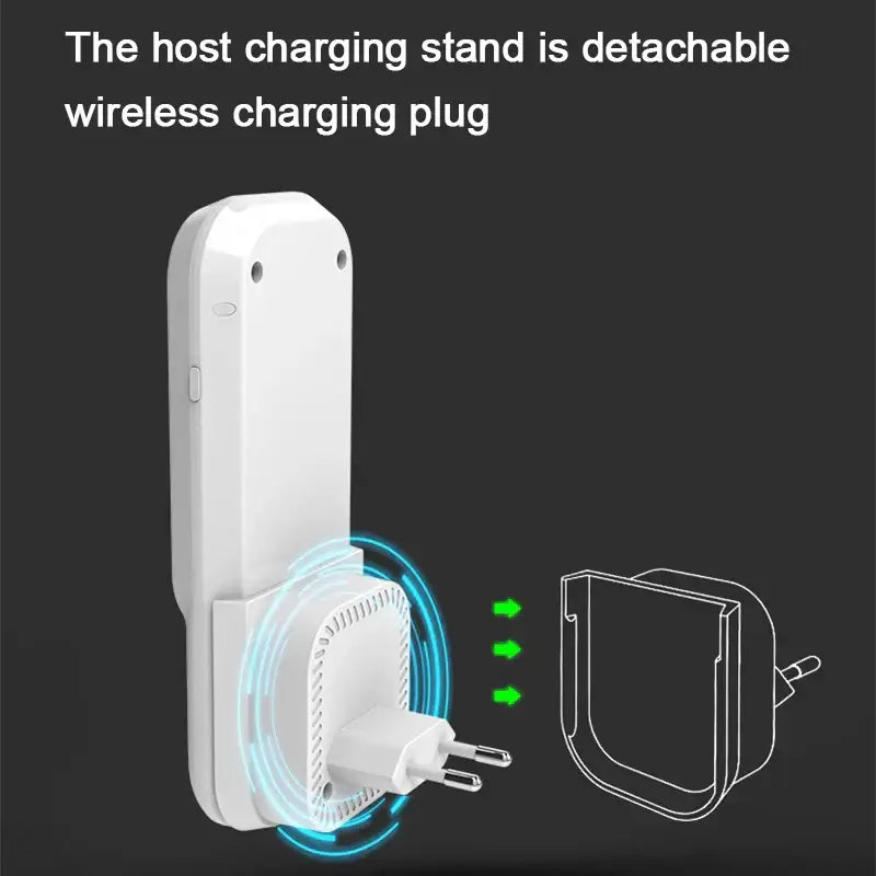 White rectangular led induction night light for bedroom with charging