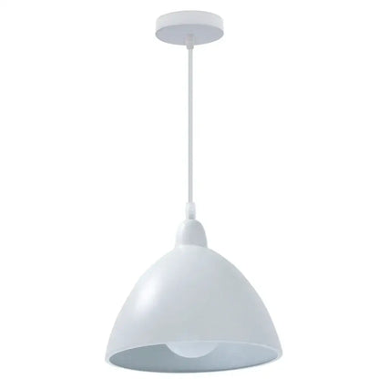 Minimalist white and wood led industrial pendant lamp for living room