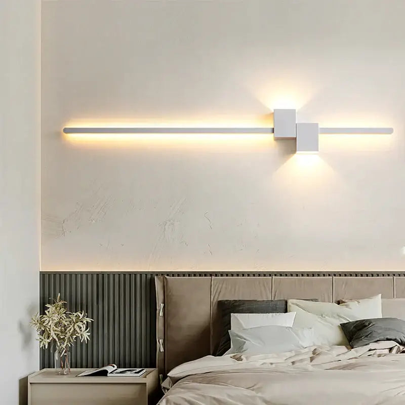 Modern black & white led interior wall lamp bedroom minimalist light