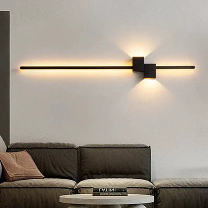 Modern black & white led interior wall lamp bedroom minimalist light