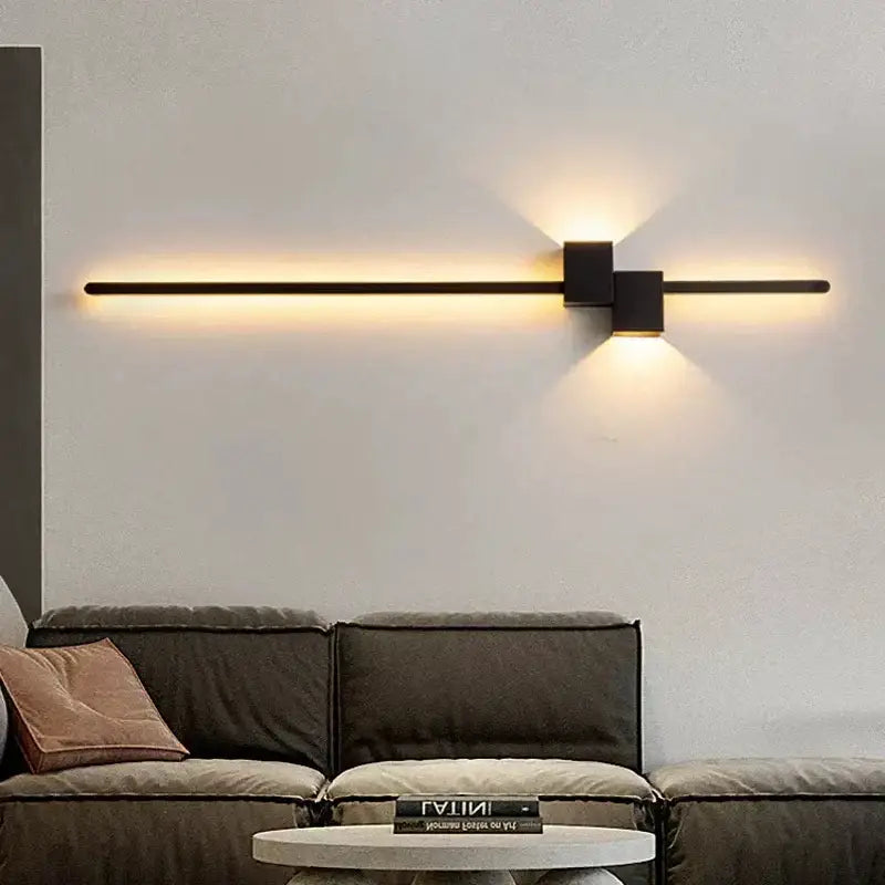 Modern black & white led interior wall lamp bedroom minimalist light