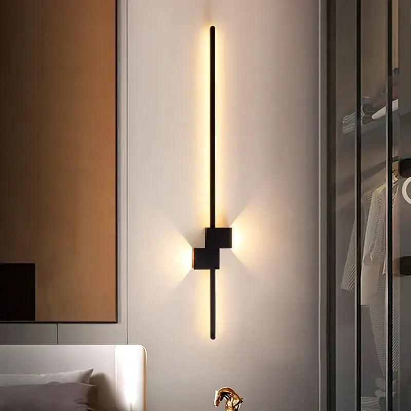 Modern black & white led interior wall lamp bedroom minimalist light