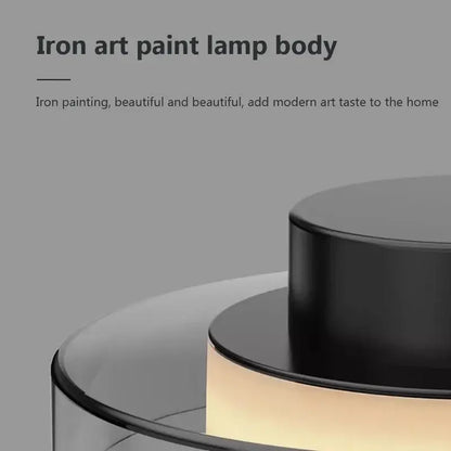 Modern minimalist black led iron acrylic pendant living room light