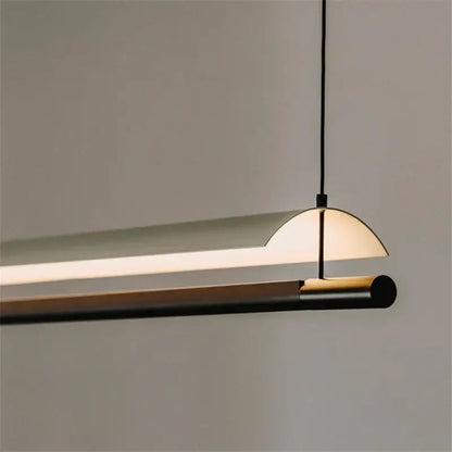 Modern black led iron art chandelier – office minimalist light