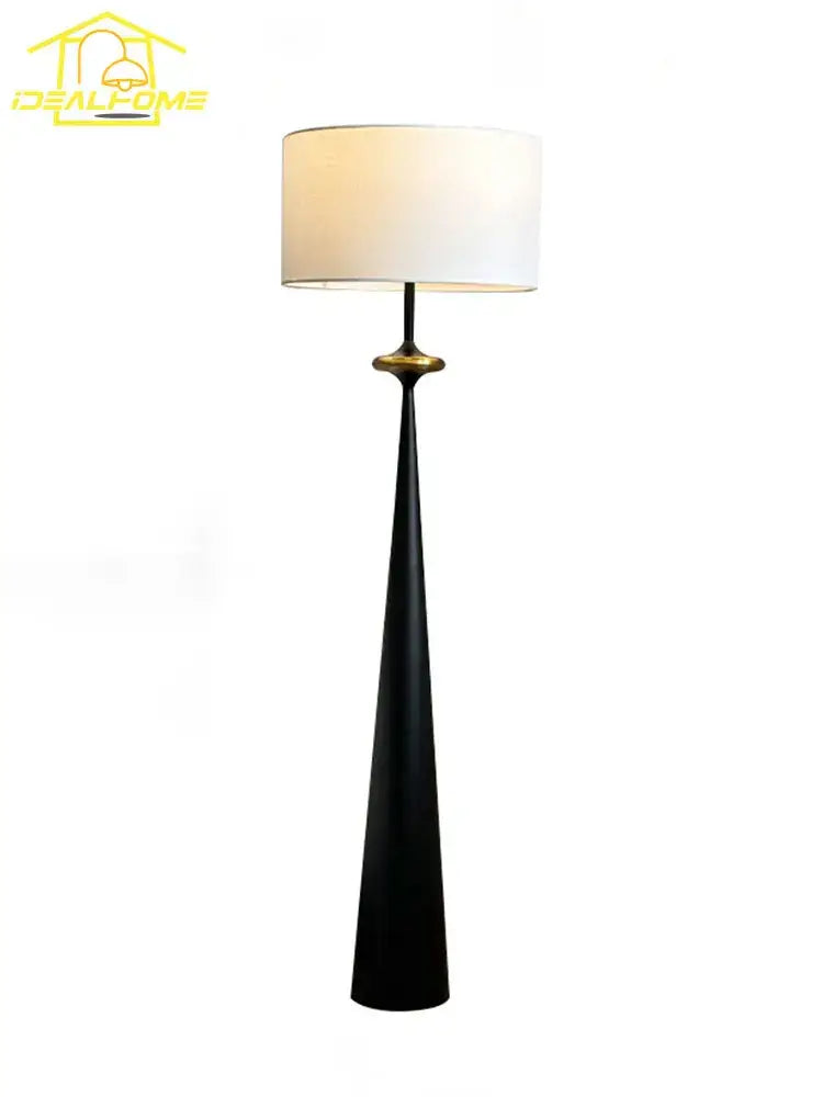 Wabi-sabi black and gold iron art floor lamp for living room