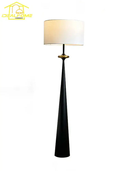 Wabi-sabi black and gold iron art floor lamp for living room