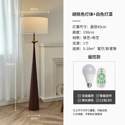 Wabi-sabi black and gold iron art floor lamp for living room