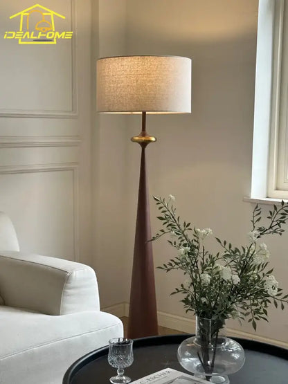 Wabi-sabi black and gold iron art floor lamp for living room