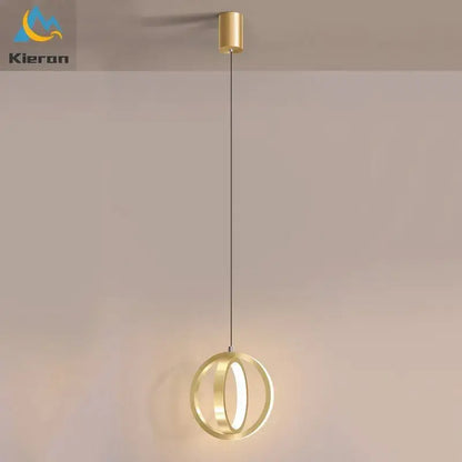 Modern gold led iron art small chandelier for living room