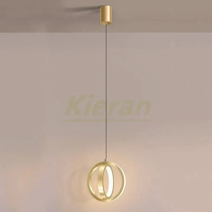Modern gold led iron art small chandelier for living room