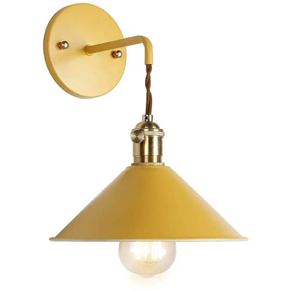 Vintage pastel wall light with brass fixture – bedroom led iron art