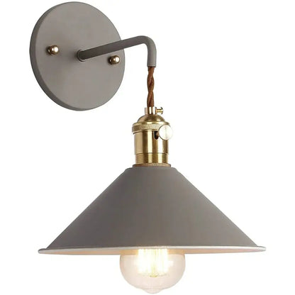 Vintage pastel wall light with brass fixture – bedroom led iron art
