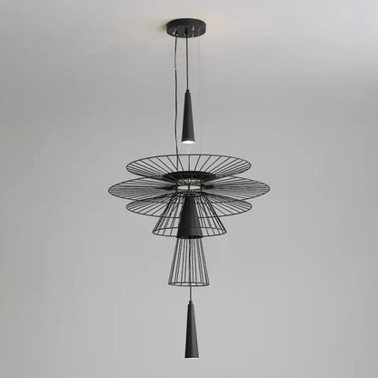 Modern golden flower iron pendant chandelier for dining room