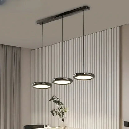 Modern chrome led iron pendant chandelier dining room light