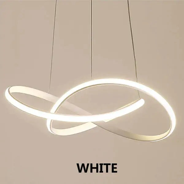 Modern white led irregular pendant light dining room