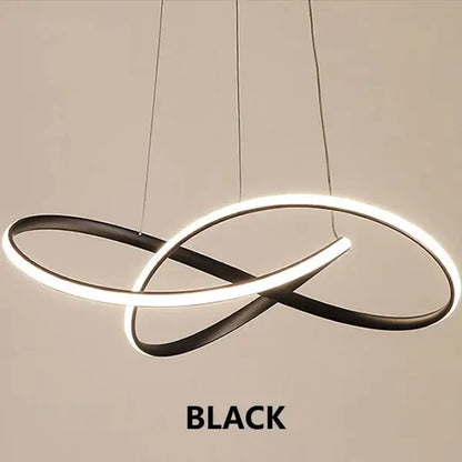 Modern white led irregular pendant light dining room