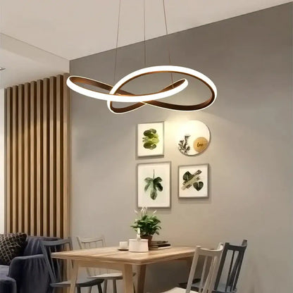 Modern white led irregular pendant light dining room