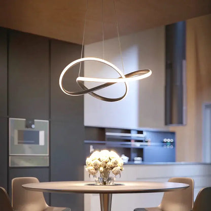 Modern white led irregular pendant light dining room