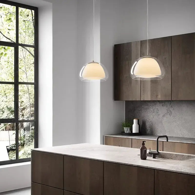 Modern led jelly glass pendant light for dining room