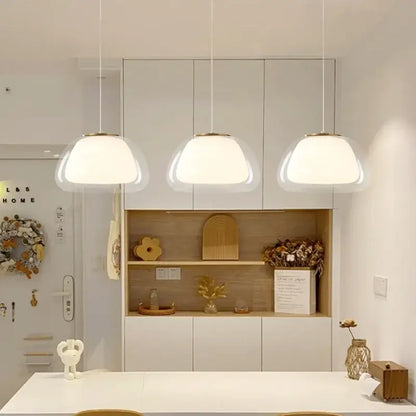 Modern led jelly glass pendant light for dining room