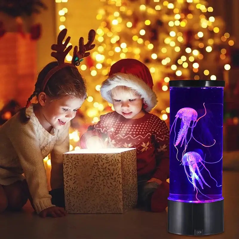 Color changing led jellyfish lamp bedroom aquarium mood light
