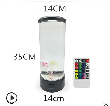 Color changing led jellyfish lamp bedroom aquarium mood light