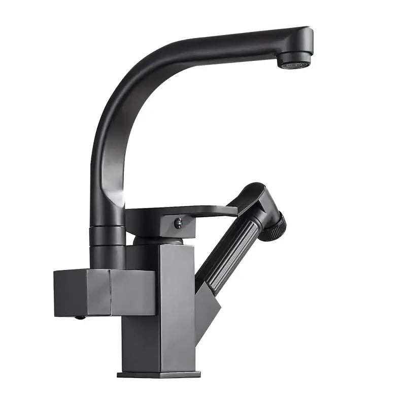 Modern stainless steel led kitchen faucet mixer with pull out spray