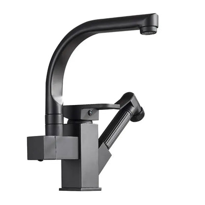 Modern stainless steel led kitchen faucet mixer with pull out spray