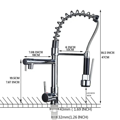 Matte black led kitchen faucet pull down mixer tap with coiled hose